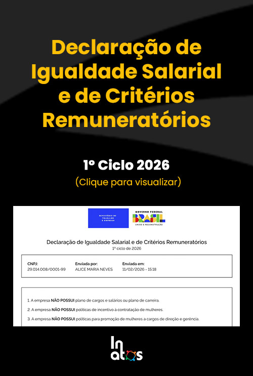 Declaração de Igualdade Salarial - 1 ciclo/ 2026